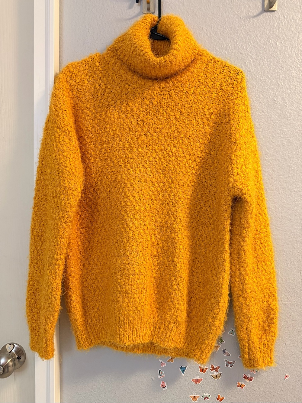NWT Forever 21 Bright Mustard Yellow Turtleneck Sweater